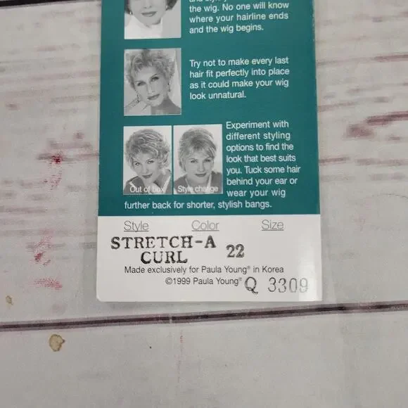 Paula Young Stretch a Curl Blonde Color 22 Q3309 Real Hair - Picture 4 of 6